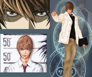 yapboz Light Yagami ayrıca, Kira olarak anime Death Note kahramanı bilinen